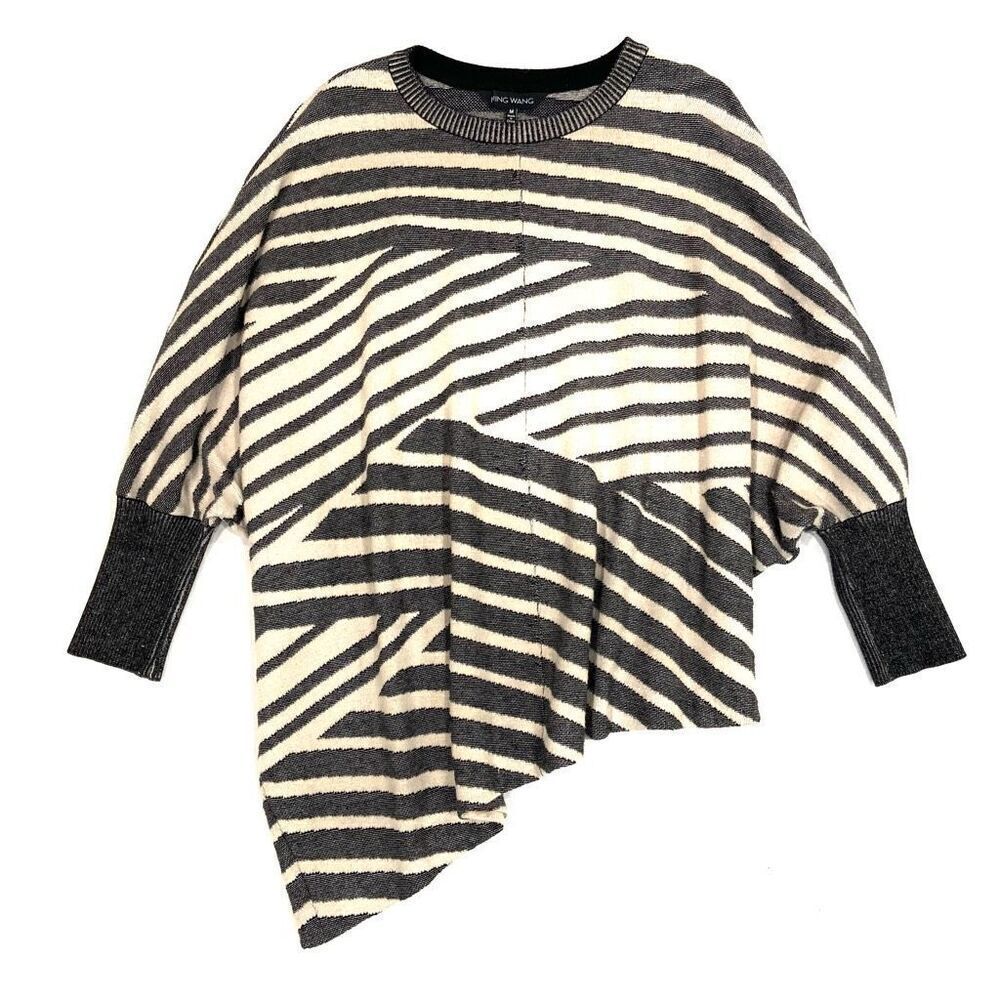 MING WANG Bias Cut Sweater Tunic (OSFM)